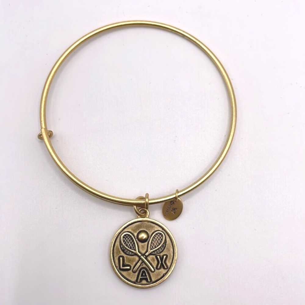 Chrysalis LAX Lacrosse Gold Tone Expandable Charm Bracelet